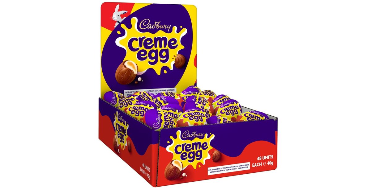Cadbury Easter Creme Egg (Pack of 48) for £11.86 at Amazon (was £22.99): zdcs.link/Ay7vL Incredible offer, these were around £18 before the weekend! Works out at about 25p per egg