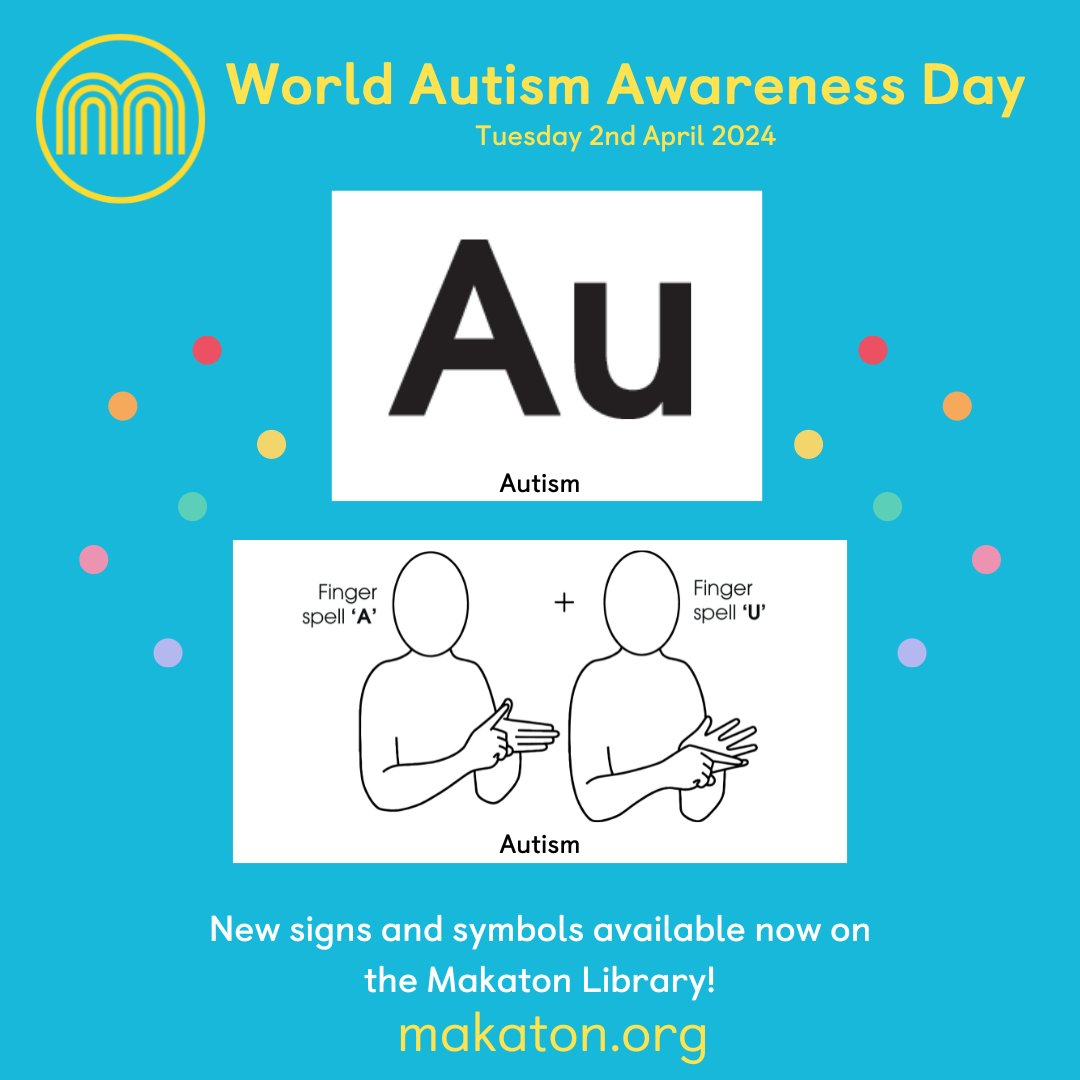 To celebrate World Autism Awareness Day we are sharing our new autism signs and symbols! Head to the Makaton Library where you'll find signs and symbols, vocabulary download and a video with information on how to use the new signs. 

#WorldAutismAwarenessDay