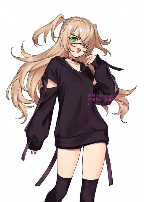 #原神  パーカーショーパン女子 