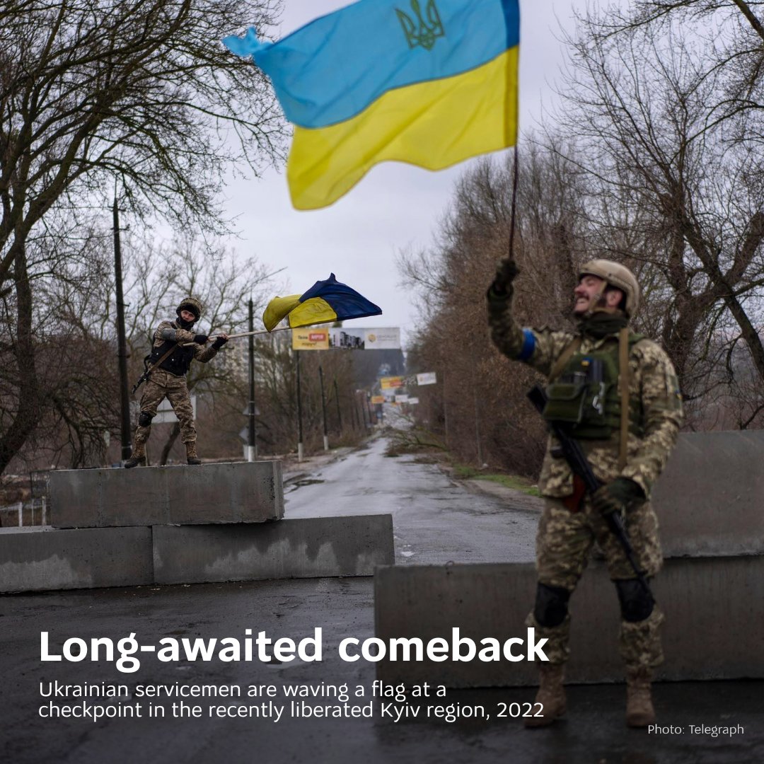 The day we've been waiting for so long. The day that finally arrived, thanks to our warriors. The day when the Armed Forces of Ukraine completely liberated the Kyiv region ❤️‍🩹 Glory to the Heroes! 📷