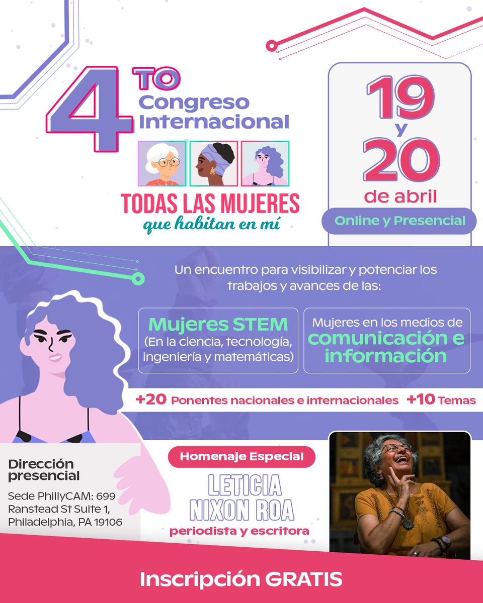 Delighted to be a speaker during the 4th Congress Congress 'Todas las Mujeres que Habitan en Mí' to be held on 19th and 20th April, with the topic, 'Empowering Women and Girls in STEM.' 
#womeninstem #empoweringwomen #stemgirls #STEMeducation