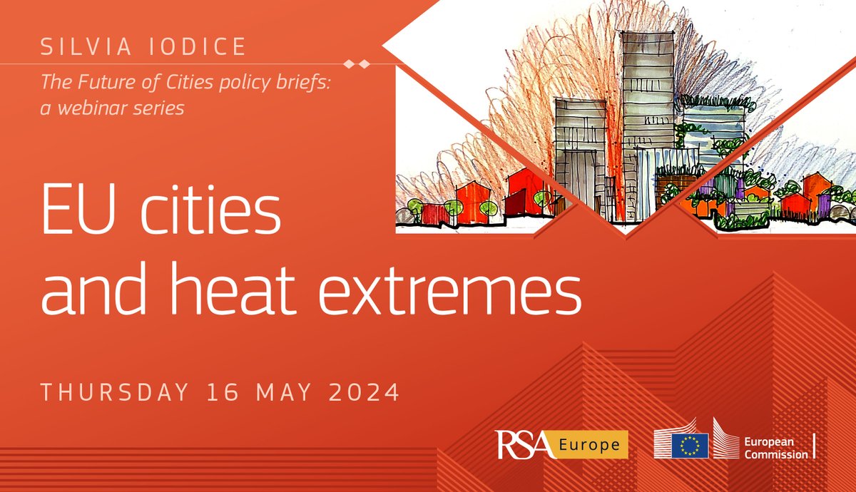 🌟We are excited to be working with <a href="/EU_ScienceHub/">EU_ScienceHub</a> for the 2024 Future of Cities Webinar series 🌟

Starting 16 May 10am BST / 11am CEST

▶️EU Cities and Heat Extremes
📢<a href="/SilviaIodice/">Silvia Iodice</a> Mat Santamouris

For more info &amp; to register:

💻bit.ly/JRCweb24 

🔁🙂
