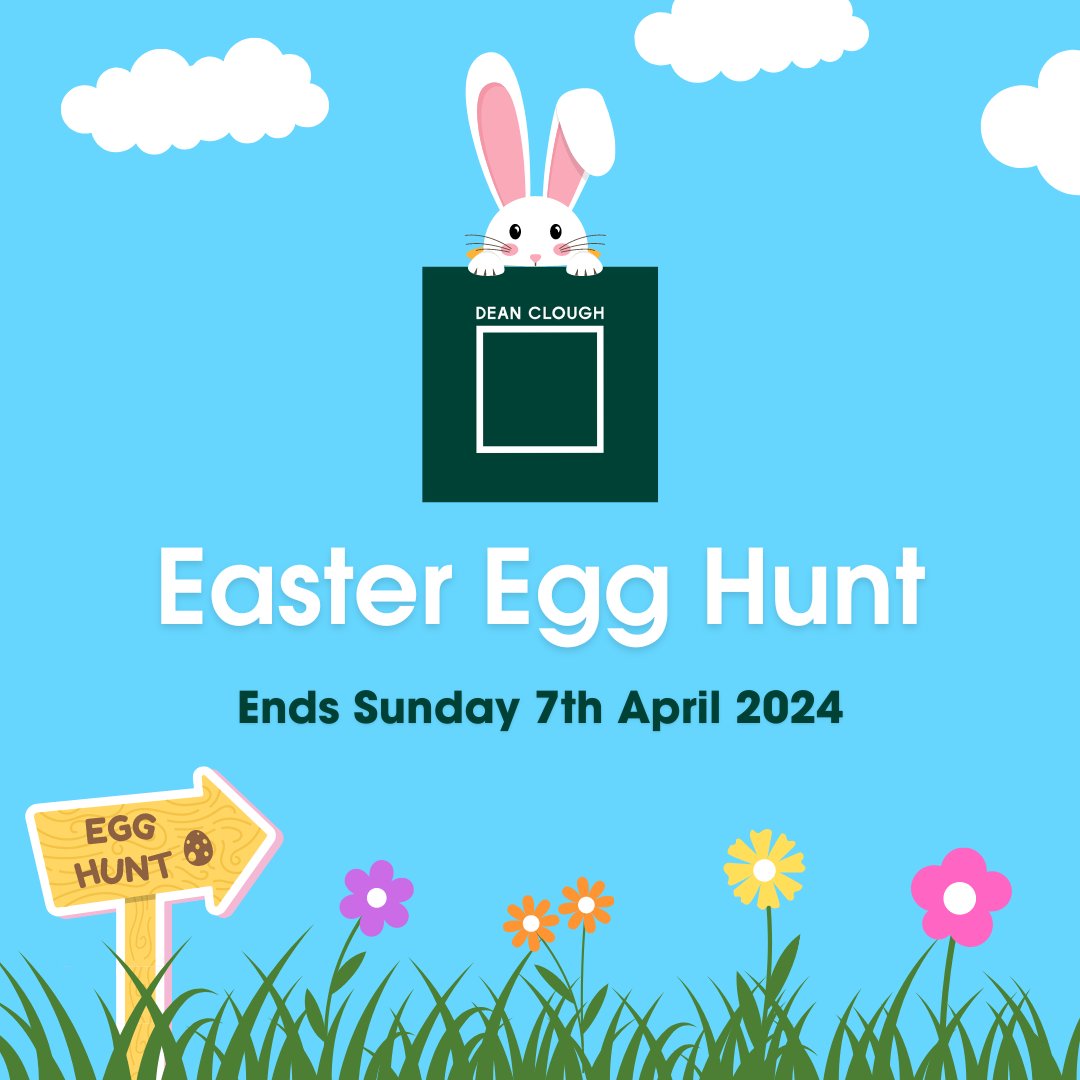 We're so happy to see so many of you take part in our Easter Egg Hunt! 🍫🐰 You have until this Sunday to take part - collect a trail sheet from reception, hunt down the eggs and answer the questions to win a reward. 🅿 Free parking at weekends 🔗 deanclough.com/easter-egg-hun…