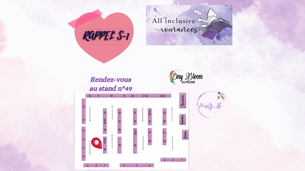 Hello!
🥳 Le Salon All Inclusive Romances, c'est LA SEMAINE PROCHAINE ! 🥳

🧐Je vous rappelle qu'il est encore temps de faire vos 𝐩𝐫𝐞́𝐜𝐨𝐦𝐦𝐚𝐧𝐝𝐞𝐬 via ce lien:
forms.gle/eJzw8dcHZoPBZ8…

#salonlitteraire #dédicace #nointot #romance #romanceaddict #romancelgbt #newromance