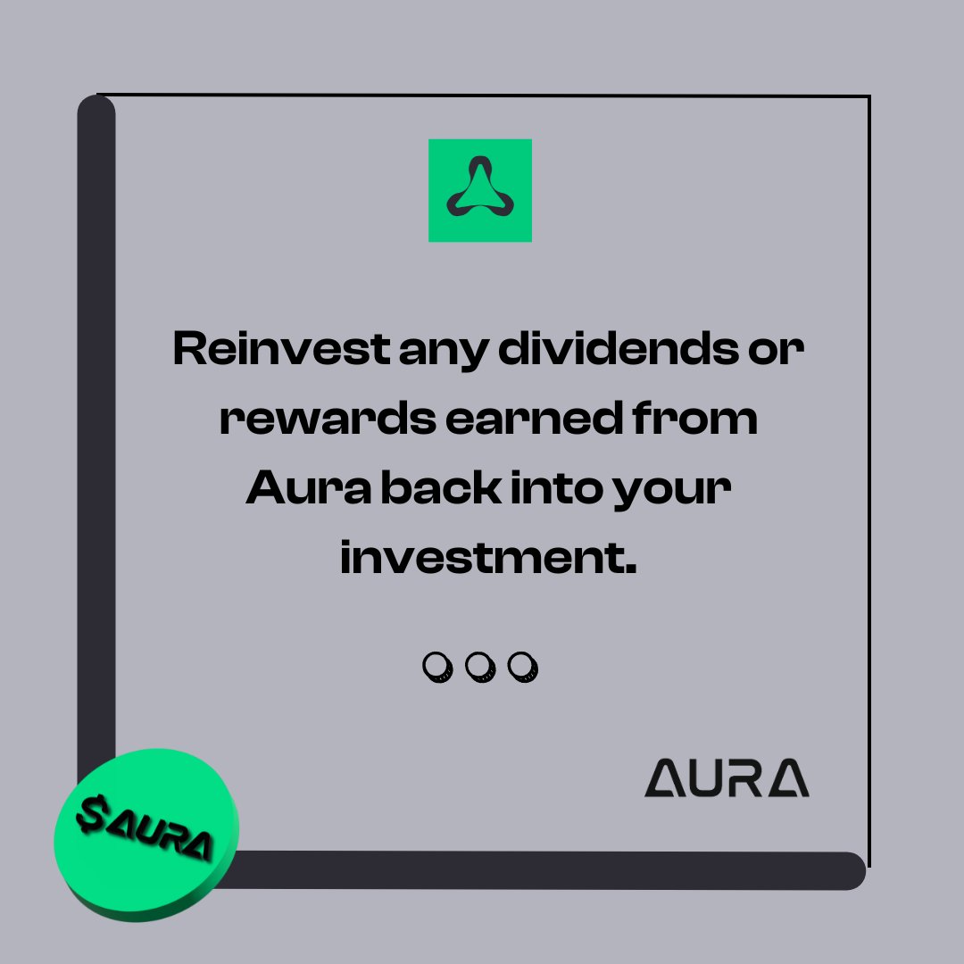 Maximize Your Returns! Reinvesting back into Aura can supercharge your investment! With careful planning, you can increase your potential for higher returns and take your portfolio to the next level! Buy $AURA on Aura Exchange.