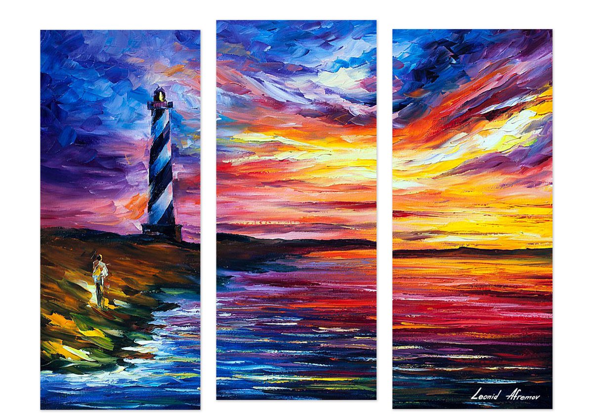 LIGHTHOUSE AND WIND - SET OF 3