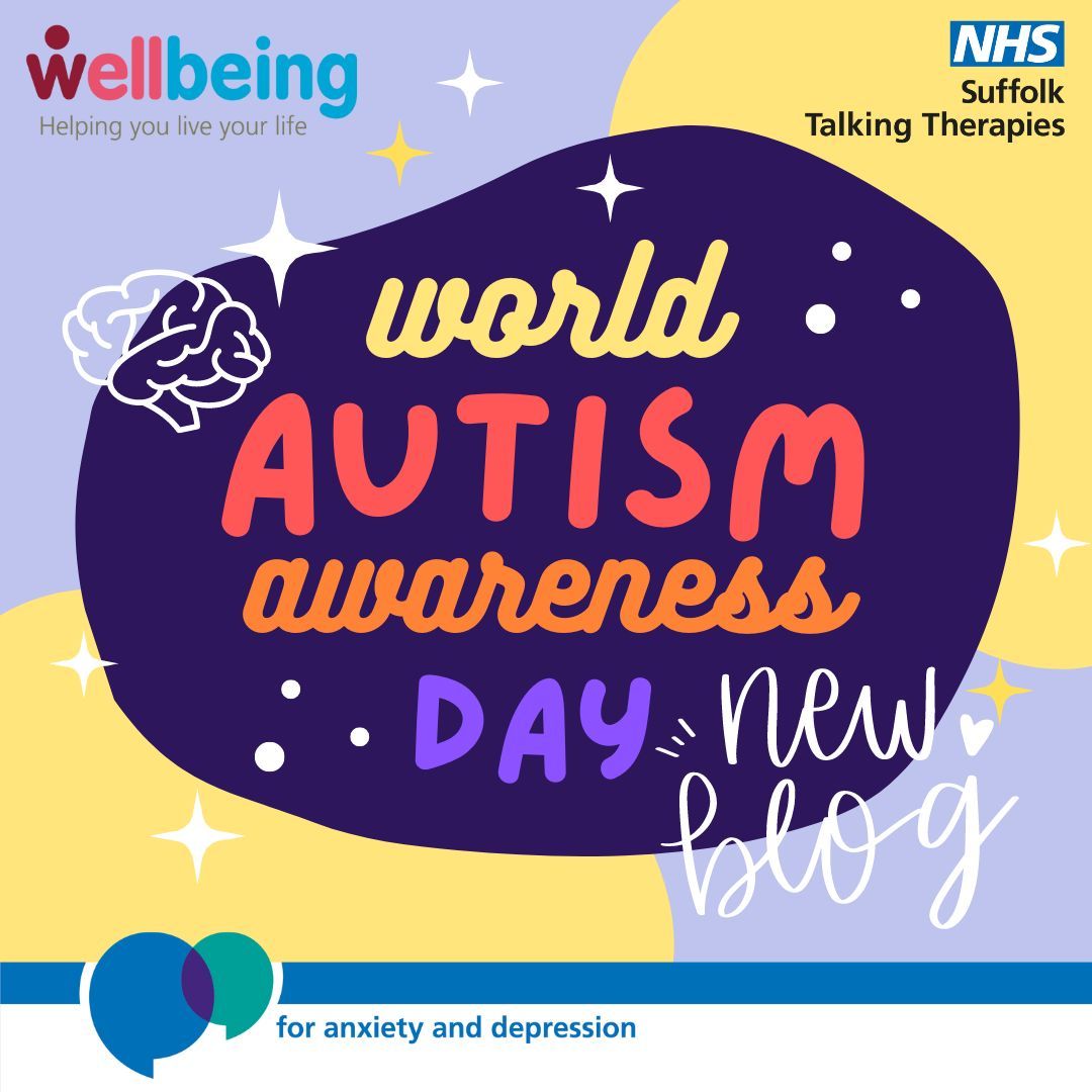 April 2nd is World Autism Awareness Day✨ Living day to day with autism can present many hurdles and people may report ‘feeling different to other people.’ You can read our new World Autism Awareness day blog on our website: wellbeingnands.co.uk/suffolk/blog/w… #AutismAwarenessDay