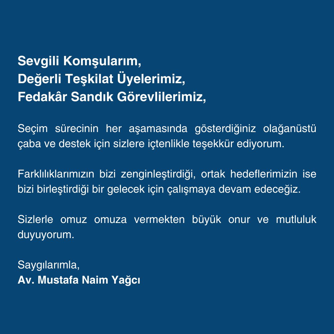 Yuvam bildiğim Ataşehirimize hizmet etmek, Ataşehirli komşularımın hayatlarını kolaylaştırmak, gençlerimizi daha güçlü bir şekilde geleceğe hazırlamak, Ataşehir’de yeni bir dönemi başlatmak için belediye başkan adayı olarak milletimizin huzurunda oldum.

Vatandaşlarımız, sandığa