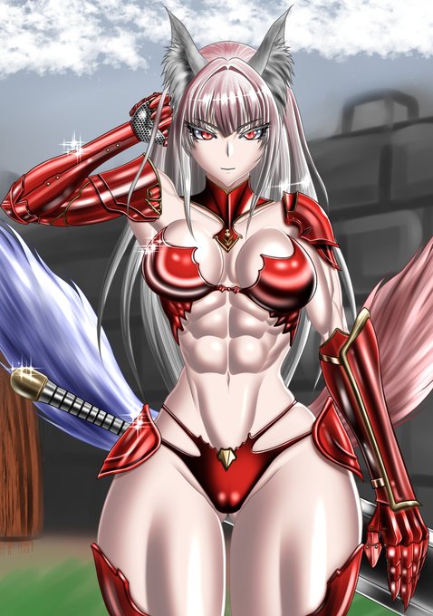 [新規絵]
傭兵の獣人ちゃん。
可愛く描けたと思います。 