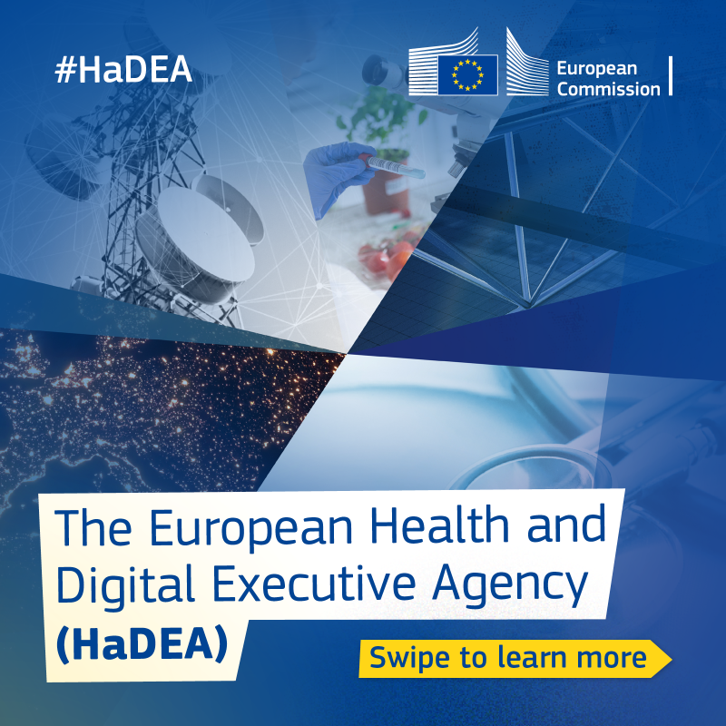 EU_HaDEA's tweet photo. 🎉 Celebrating 3 years of #HaDEA!

Since 2021, we've been funding projects and initiatives that aim to improve health, food safety, digital innovation, industry and space research across Europe, making a positive impact on the life of EU citizens.