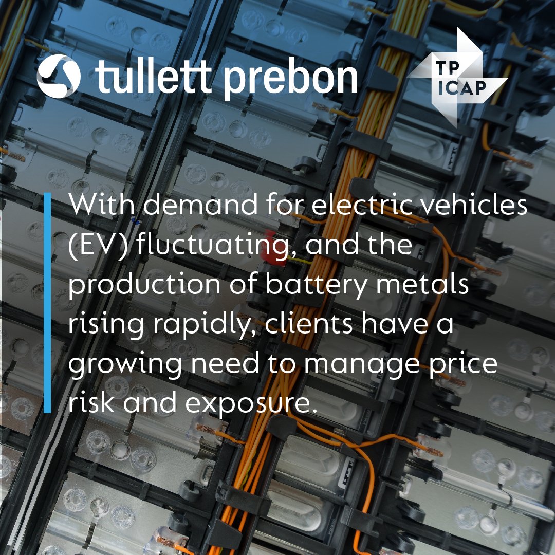 Today, we announce our new Battery Metals Desk for @tullettprebon, helping clients manage price risk and exposure in this burgeoning market. Full release: bit.ly/4cGMs63