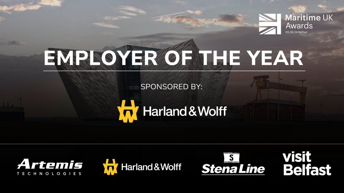 #MUKA24 Award Category: Employer of the Year Award sponsored by @HarlandWolffplc This award recognises high staff satisfaction levels, recipients demonstrate a commitment to development, employee satisfaction, and innovative HR initiatives. Enter now: maritimeuk.org/awards-2024/ca…
