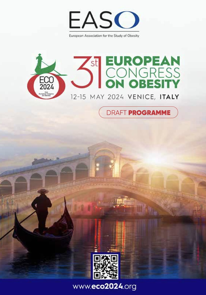Start planning now for #ECO2024 in Venice, Italy 🇮🇹, 12-15 May 2024 View the program online. eco2024.org/assets/docs/dr… @EASOobesityECN @busetto_luca #obesity