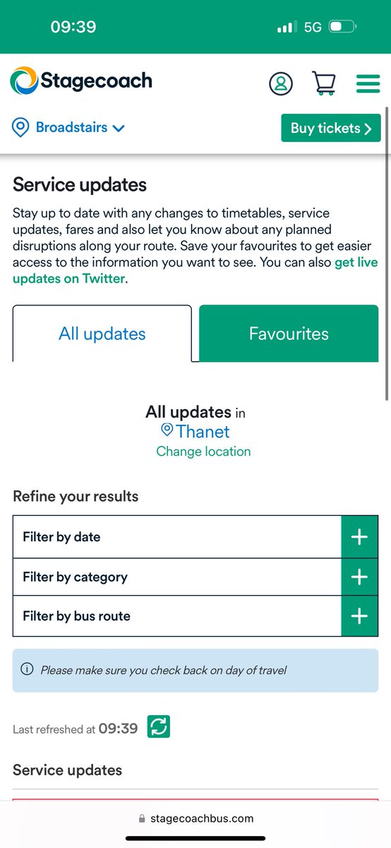 IzzSpringthorpe's tweet photo. @StagecoachSE There is no indication of this on the app or the website, just spent 25 minutes walking around broadstairs for my nearest open stop ,as the sign on the closed one directed me to one 15 minutes in the opposite direction of travel? https://t.co/9pcyMrJkTt