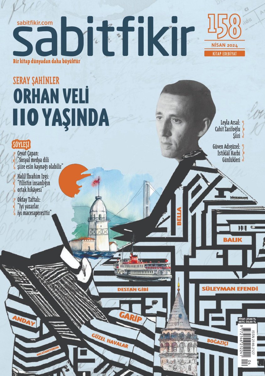 ORHAN VELİ 110 YAŞINDA ✍️ @Seray_Sahinler 📚 Cevat Çapan: 'Sosyal medya dili şiire esin kaynağı olabilir' 📚 @ibrahimizgi 'Filistin insanlığın ortak hikâyesi' ✅ @LeylaArsal Cahit Zarifoğlu Şiiri ✅ @guvenadiguzel1 İstiklâl Harbi Günlükleri 📌 D&R raflarındayız