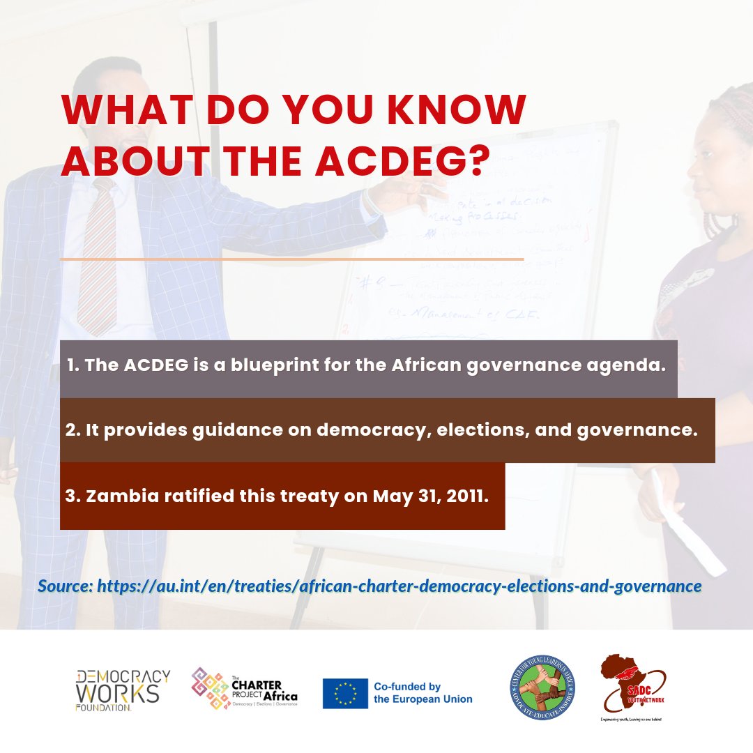 For Zambia, the ACDEG is a constant reminder to the government of the importance of citizens'participation in political and governance processes—regardless of age, sex, tribe, or region—for that is the true meaning of a representative democracy. #ZibaniACDEG #ACDEG #DGTrends