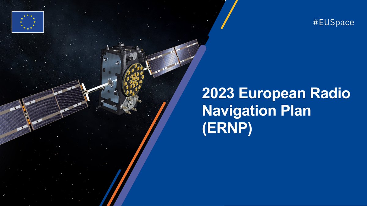We have recently released the European Radio Navigation Plan #ERNP 2023 It provides relevant information on Position, Navigation and Timing and includes concrete sectoral recommendations to boost the use of #Galileo 🇪🇺🛰️ and #EGNOS Read more at 👇 europa.eu/!gMXwBh