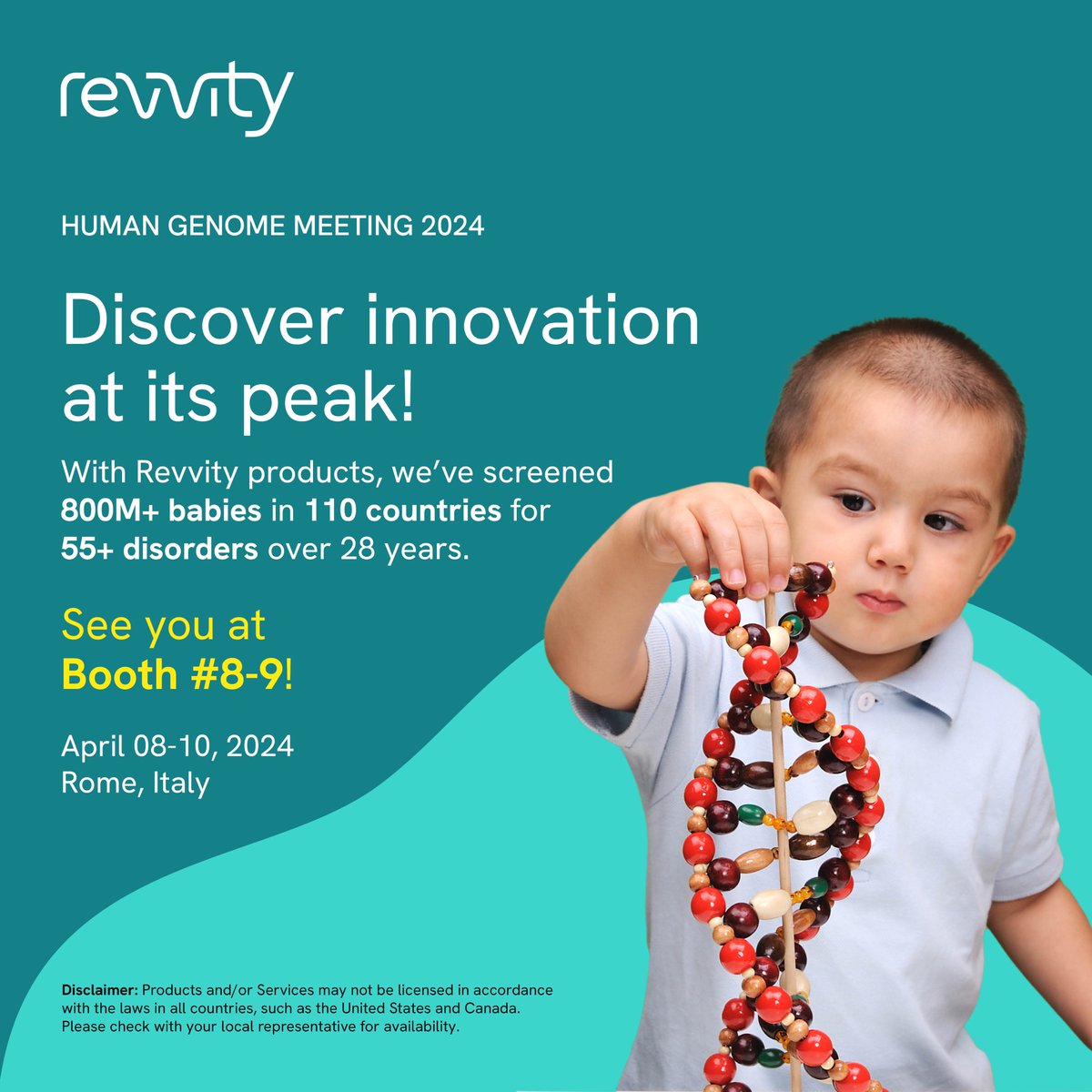 Step into the future of genetic research and maternal fetal health screening with @RevvityInc at Booth 8-9 during #HUGOHGM2024. Explore our cutting-edge portfolio solutions revolutionizing healthcare! Visit revvity.com to learn more! #HGM24 #HUGO2024