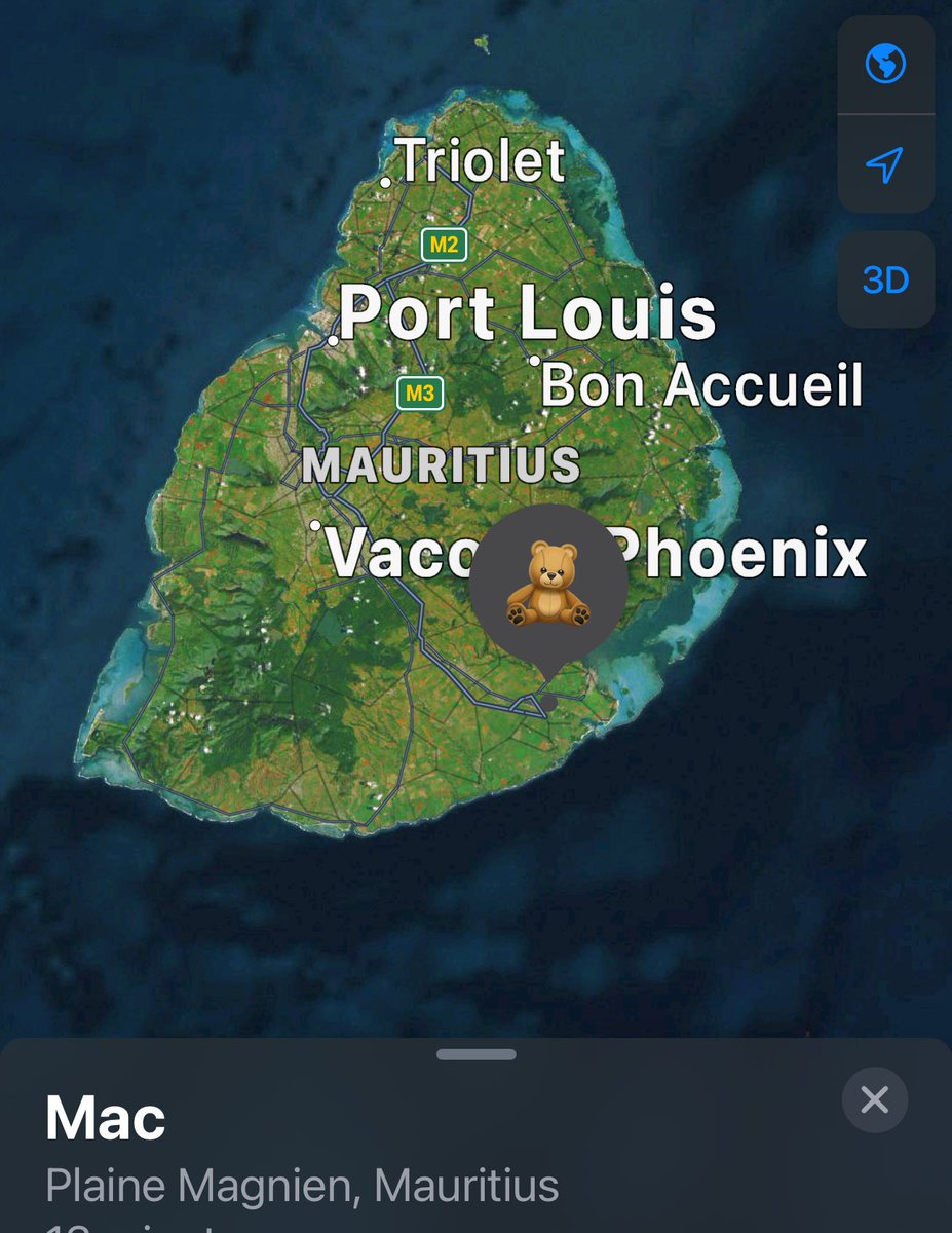 Track_mac_letss's tweet photo. What a long journey! I am now in transit in Mauritius (so beautiful here!!!) and not long to go til I reach my destination: La Reunion 🇷🇪🏝️🦜🌺#trackmac🧸 https://t.co/KffFL7JqUq