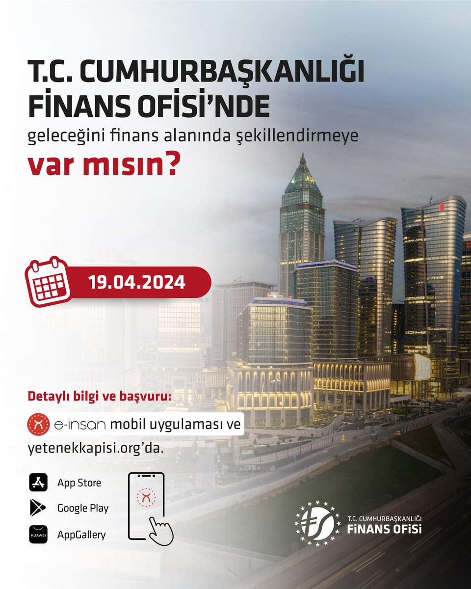 Yetenek Kapısı (@yetenekapisi) on Twitter photo Geleceğini finans alanında şekillendirmek ister misin?
Lisans, yüksek lisans veya doktora öğrencisiysen stajyer ve/veya yarı zamanlı olarak Ankara ve İstanbul Ofisleri’nde çalışabilirsin.
<a href="/tccbiko/">T.C. Cumhurbaşkanlığı İnsan Kaynakları Ofisi</a> <a href="/cbfinans/">T.C. Cumhurbaşkanlığı Finans Ofisi</a>
🗓 Son Başvuru Tarihi: 19 Nisan 2024
🔗 onelink.to/e-insan-yetene… Geleceğini finans alanında şekillendirmek ister misin?
Lisans, yüksek lisans veya doktora öğrencisiysen stajyer ve/veya yarı zamanlı olarak Ankara ve İstanbul Ofisleri’nde çalışabilirsin.
<a href="/tccbiko/">T.C. Cumhurbaşkanlığı İnsan Kaynakları Ofisi</a> <a href="/cbfinans/">T.C. Cumhurbaşkanlığı Finans Ofisi</a>
🗓 Son Başvuru Tarihi: 19 Nisan 2024
🔗 onelink.to/e-insan-yetene…