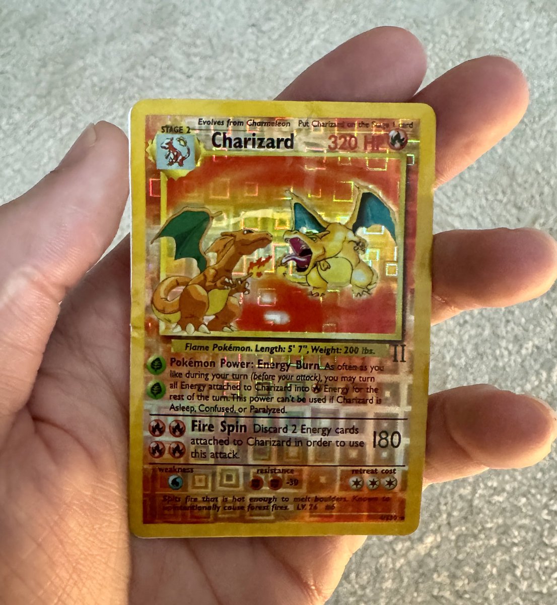 Found my old Charizard card, how much do you reckon it’s worth? 🤔