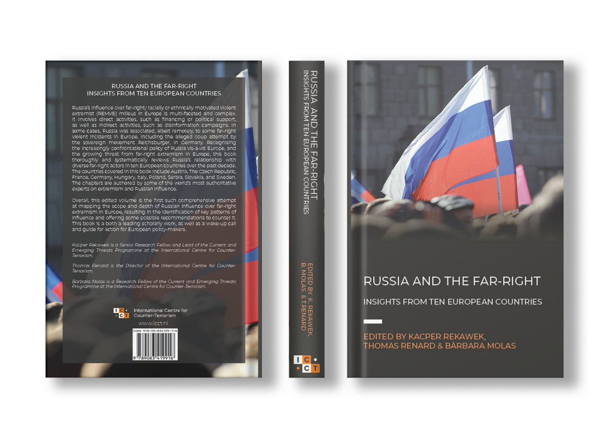 📢 ICCT Press is releasing the new book ‘#Russia and the #FarRight: Insights from Ten European Countries ' next week! Authored by ICCT’s @KacperRekawek, @tom_renard and @barbaramolas, with contributions by experts on #extremism and #RussianInfluence. ➡️ buff.ly/4ajuc0U
