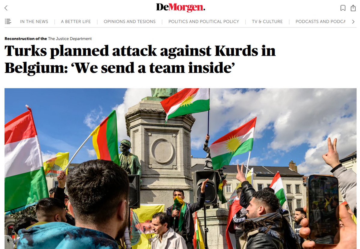The AKP-MHP regime's violence against Kurds in Europe: Few days after attacks by Turkish fascists on Kurds in Belgium, two Turks were reportedly convicted of plotting to murder Kurdish representatives of the Kurdish National Council in Europe. The plot was organized from Ankara