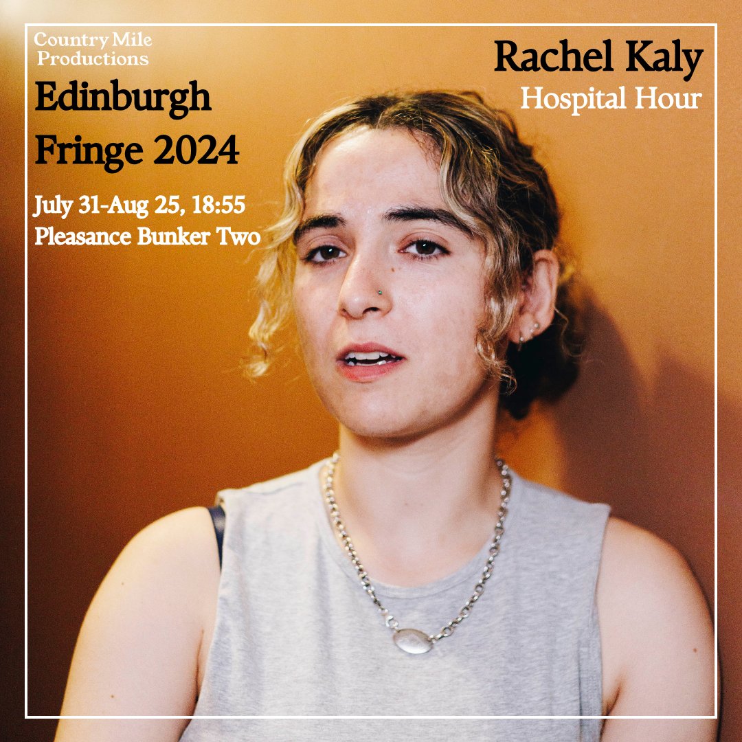 @AniaMags @ThePleasance @AvalonComedy 🚨 NOW ON SALE! 🚨 After selling out shows all across America, @rachel_kaly brings her debut hour to the Fringe to perfectly explain why she is so mentally ill. Rachel Kaly: Hospital Hour @thepleasance Bunker Two, 18:55 #edfringe pleasance.co.uk/event/rachel-k…