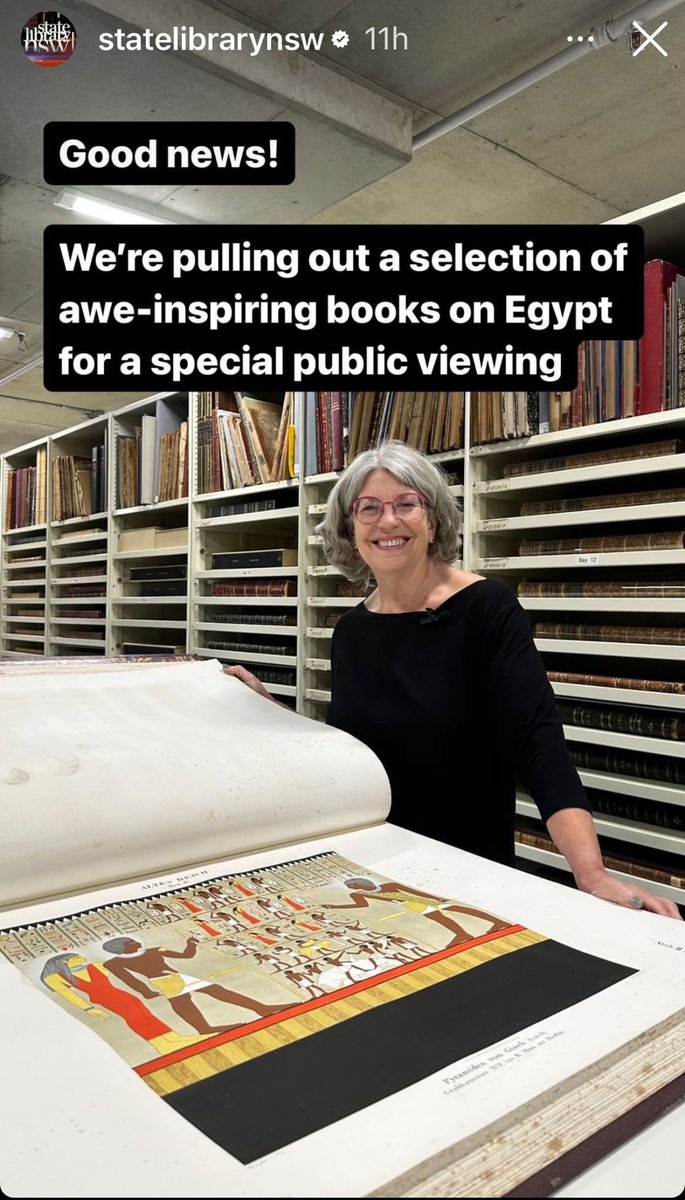 Come along to the Library on April 18 between 11am and 1pm to see some amazing and beautiful volumes illustrating Ancient Egypt, as it was rediscovered in the 19th century! ⁦@statelibrarynsw⁩
