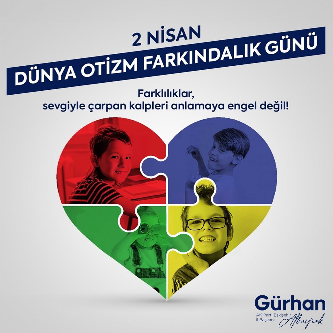 Farklılıklar sevgiyle çarpan kalpleri anlamaya engel değil.  
 
Otizm hastalık değil, farklılıktır. 
#DünyaOtizmFarkındalıkGünü