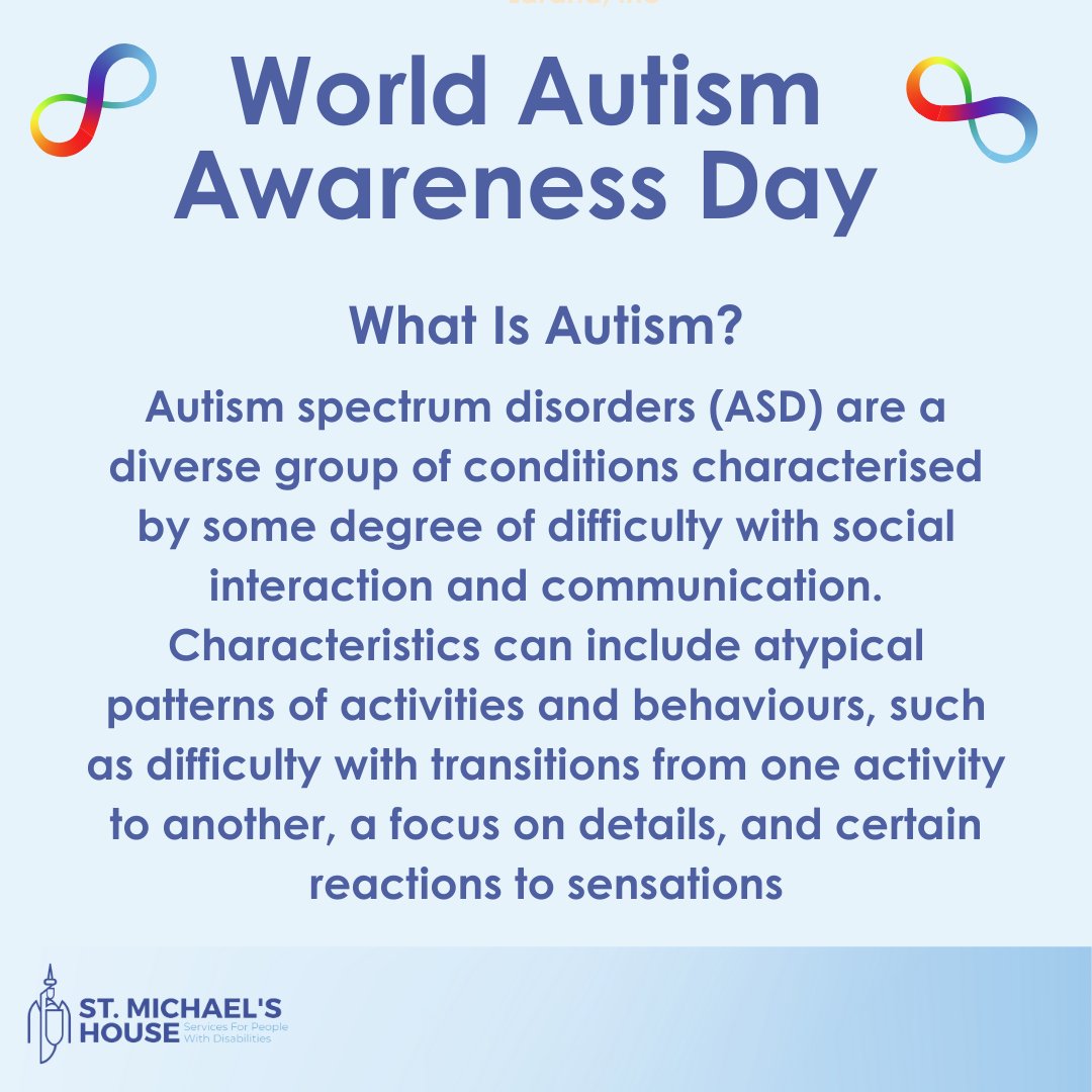 April is Autism Awareness month. Today, we're celebrating #WorldAutismAwarenessDay At SMH, we're dedicated to empowering and advocating for those on the spectrum. #InclusionMatters #SMHGoals #Empowerment #LightItUpBlue💙