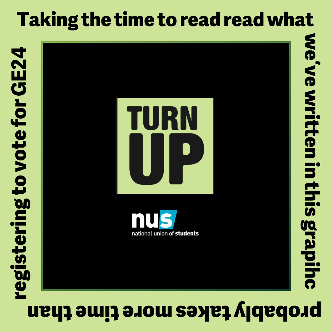 Look folks, it probably took you longer to read this graphic than it takes to register to vote! Change begins when you make sure you're ready to #TurnUp to vote! If you haven't registered to vote already, it only takes 5 minutes: gov.uk/register-to-vo…