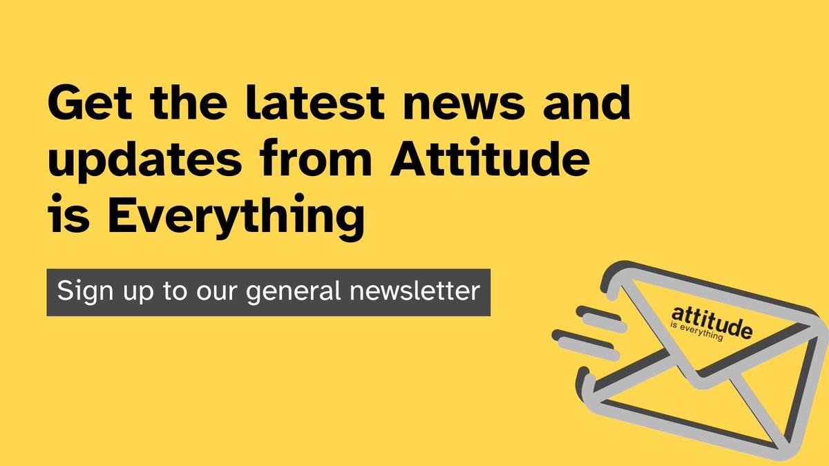 📢 The Attitude is Everything newsletter is back!

Sign up to get our April news & updates straight to your inbox > attitudeiseverything.org.uk/about/join-our…

#CharityNews