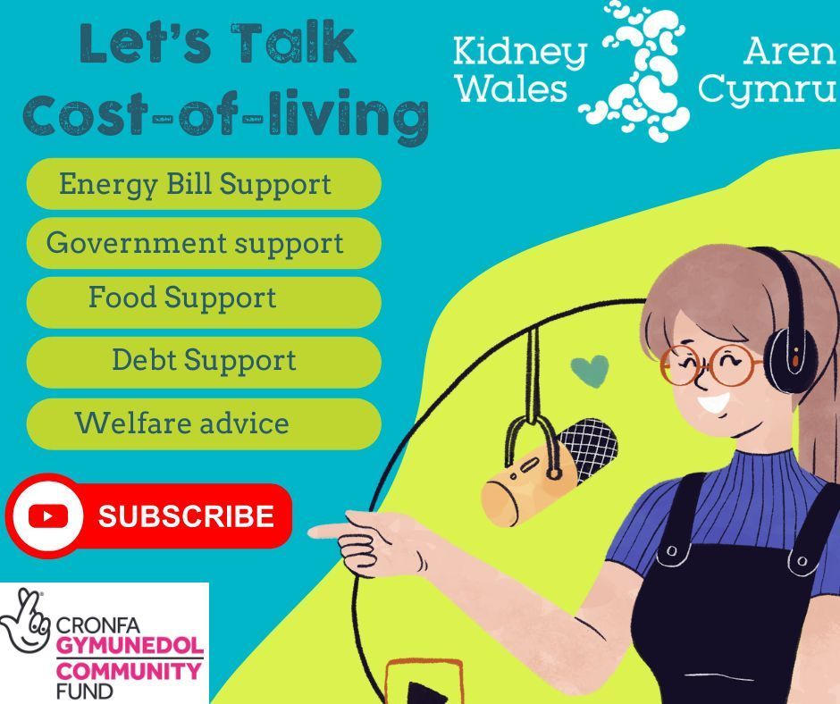 Have you viewed our most recent Let's Talk session focusing on how Kidney Wales can offer a helping hand with the cost of living? You can access the latest episode and the entire series on our YouTube channel. buff.ly/4ayeej8