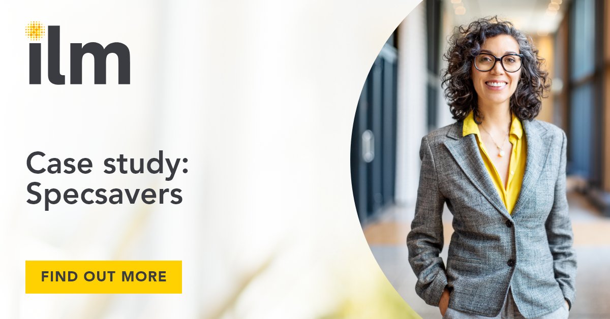 Specsavers offers ILM level 2 and 3 management qualifications to new and aspiring managers. 

ILM has now become “part of the Specsaver’s culture”, with colleagues placing great value on the qualifications. 
ow.ly/jNhI50QC2Wh

#ilm #teamleaders #specsavers