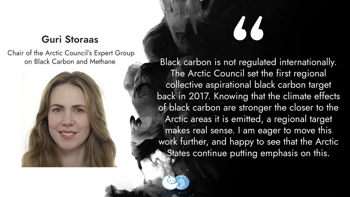 Guri Storaas @kldep is the Chair of the Arctic Council's Expert Group on Black Carbon and Methane (EGBCM). Get to know her background, what inspires her about EGBCM's work, and what the Expert Group is currently working on in this brief interview🎤 arctic-council.org/news/interview…