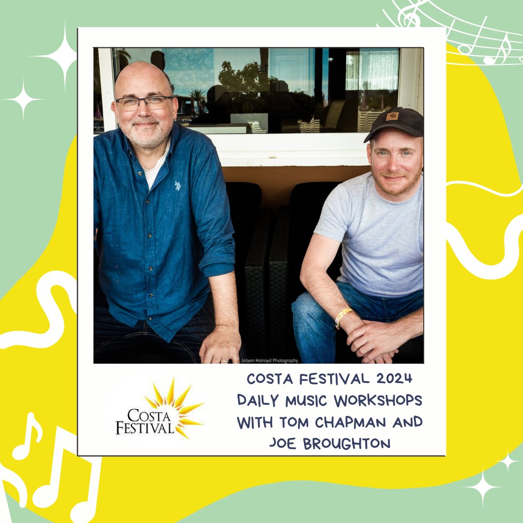 A Costa Festival is much more than just a music festival!🎼☀️✨ Joe Broughton and Tom Chapman run daily music workshops - so if you’re an experienced musician or never touched an instrument before, you’ll find something perfect for you🪇🎻🪗🎹