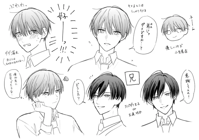 ボツになったので供養🙏
こんな兄弟に挟まれる恋愛漫画です 