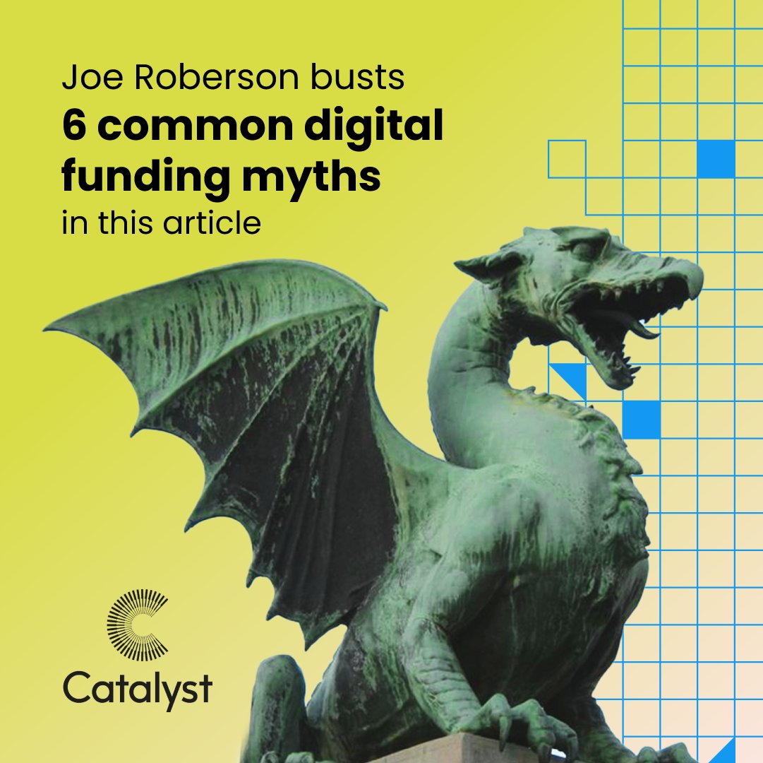 Did you know funders do not need to have a good understanding of digital to award digital costs? This guide debunks six common digital funding myths and will help you think smarter about making grant applications. thecatalyst.org.uk/resource-artic… #DigitalCosts #Funding #BustingTheMyths