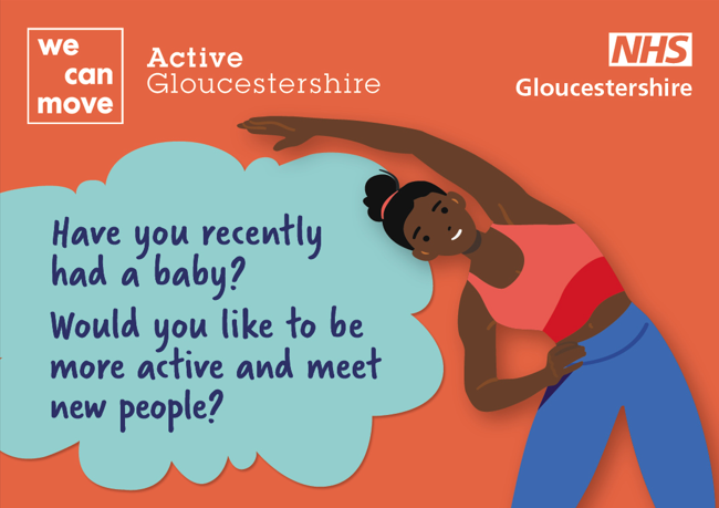 Have you recently had a baby? 👶 @activeglos are offering free, gentle exercise classes to get you moving more, help you to look after your pelvic health, and give you an opportunity to meet other new mums. Babies welcome to attend.
