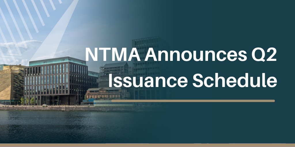 .@NTMA_IE today announced the auction schedule for Q2 – Bond auction, Thu 9 May, subject to market conditions. Full details here: ntma.ie/news/ntma-auct…
