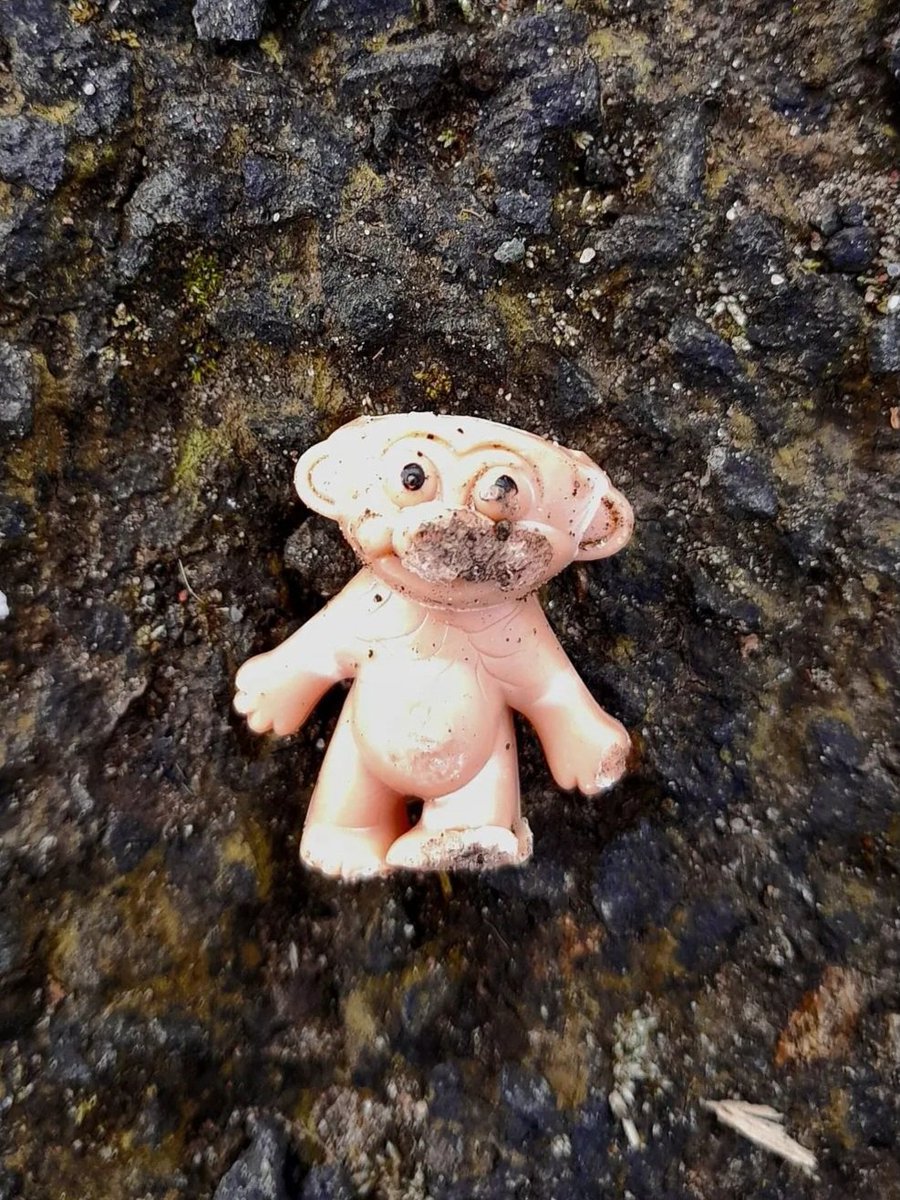 Lets stop the online trolling ok? I mean, just look - Its made him lose all his hair! 👴 Today's random shit find is certainly one of the smallest we've had, but also one of the cutest ☺️ #prestwich #plastic #toys #trollied