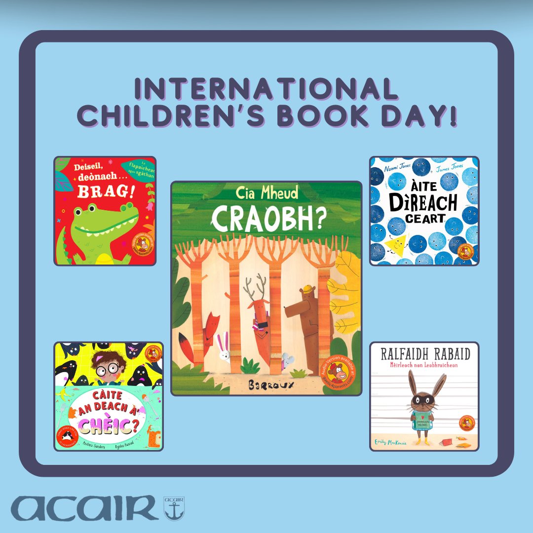 It's International Children's Book Day! 🎉 We have plenty of books to choose from for all ages available from our shop on Seaforth Road and online at acairbooks.com #Acair #books #leabhraichean #reading #leughadh #InternationalChildrensBookDay2024 #shoplocal