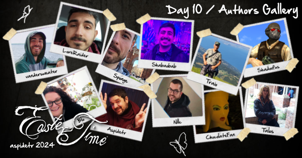 aspidetr's tweet photo. #AET24 #AspidetrEasterTime24 - Day10 - "Authors Gallery, The Team 2024" this is us!!
#AspidetrEasterTime #TombRaider #LaraCroft #TombRaiderLevelEditor #TRLE #AETteam24
https://t.co/KdgAYzll30 https://t.co/9DVifLr2uh