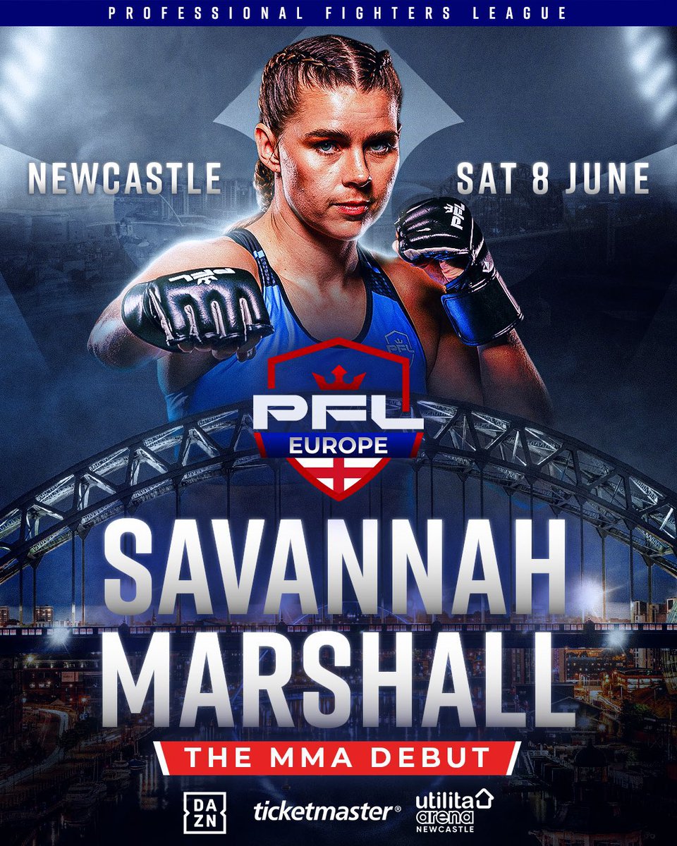 ANNOUNCED 🚨 @Savmarshall1 will make her professional MMA debut in Newcastle on June 8th. Shields rematch under MMA rules anyone? 👀 #SavannahMarshall | #PFLMMA