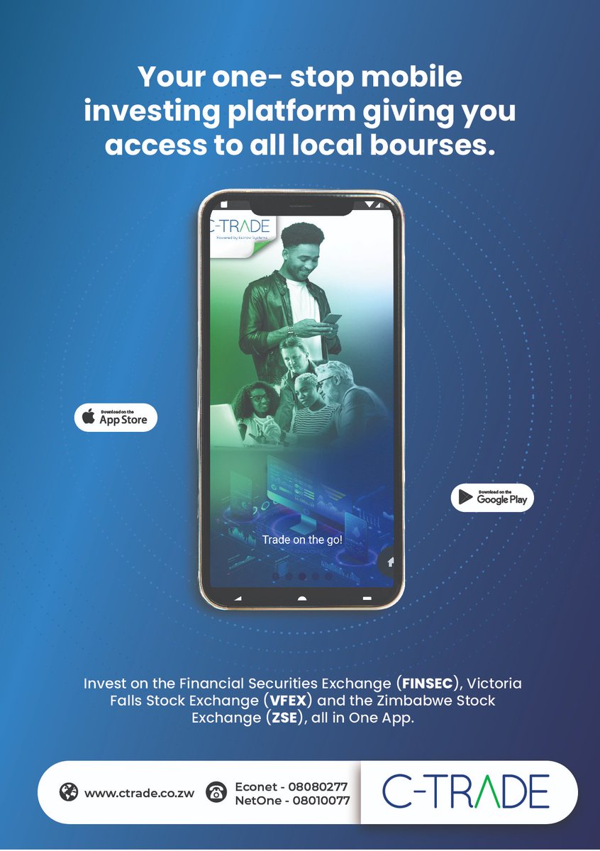 C-Trade is your one-stop mobile investing platform, giving you access to all local bourses and allows you to trade on the go! #walalawasala #itwillendinwealth #Everyone #Everywhere #Anytime