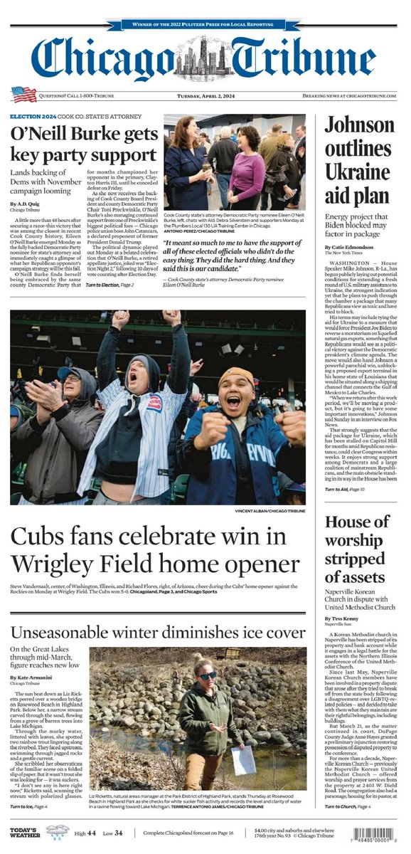 🇺🇸 O'Neill Burker Gets Key Party Support

▫Lands backing of Dems with November campaign looming
▫@ad_quig

#frontpagestoday #USA @chicagotribune 🇺🇸