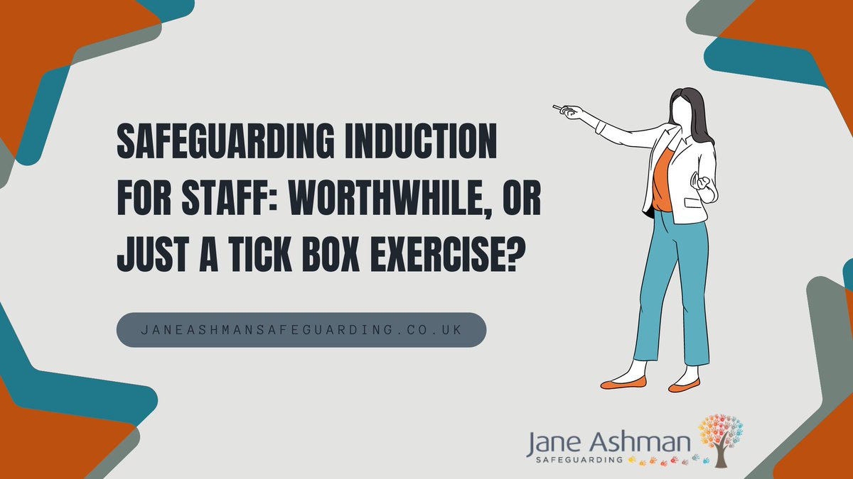 Safeguarding Induction for Staff: Worthwhile, or Just a Tick Box Exercise? There’s only 1 right answer. To find out, read more here: janeashmansafeguarding.co.uk/safeguarding-i… #Safeguarding #ChildSafety