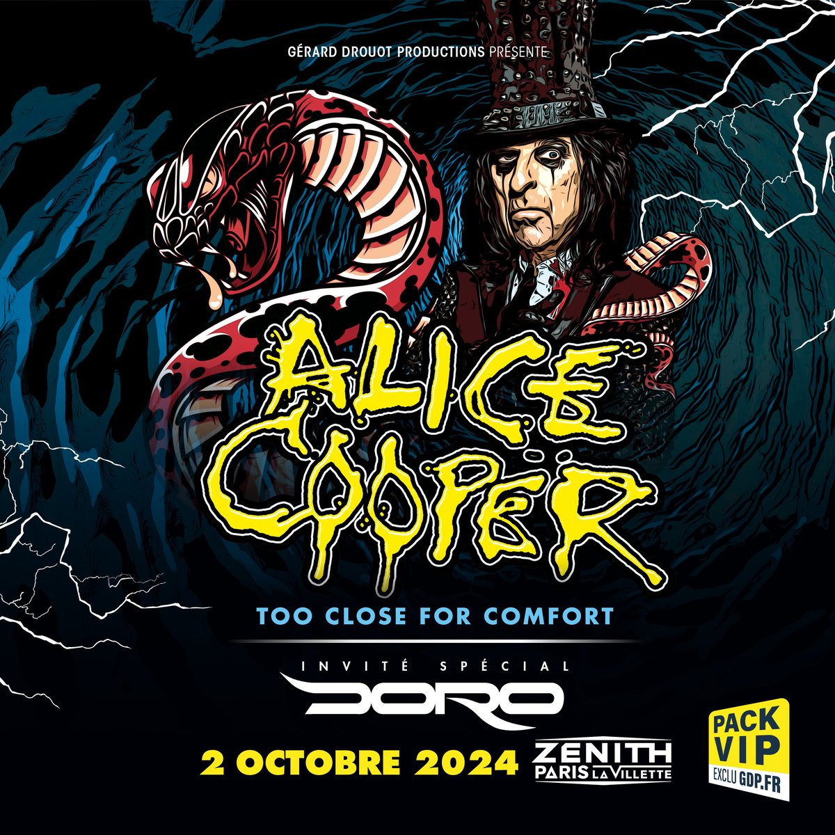 🎟 BILLETTERIE OUVERTE - ALICE COOPER 🎟 Les billets pour le concert du précurseur du shock-rock @alicecooper le 2 octobre 2024 au @Zenith_Paris sont désormais disponibles ! 📅 Mercredi 2 octobre 2024 🎟 tinyurl.com/alicecooper-ze…