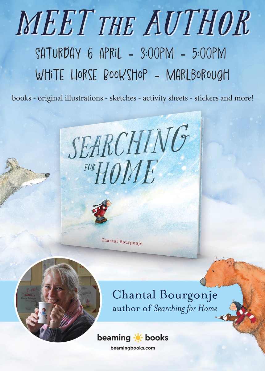 There will be a most exciting Book Launch in the White Horse Bookshop-Marlborough on 6 April 3-5pm. There will be books, sticker &amp; activity sheets and original artwork to enjoy. Hope to see you then!
<a href="/BeamingBooksMN/">Beaming Books</a> #booklaunch #meettheartist #picturebook #thingstodoinmarlborough